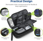 AUVON Expandable Insulin Cooler Travel Case, +40% Space, 2x180g Ice Packs | Diabetic Medication Cooler for Travel Holds Insulin Pens and Diabetic Supplies Storage, Compact for Daily Life and Trips