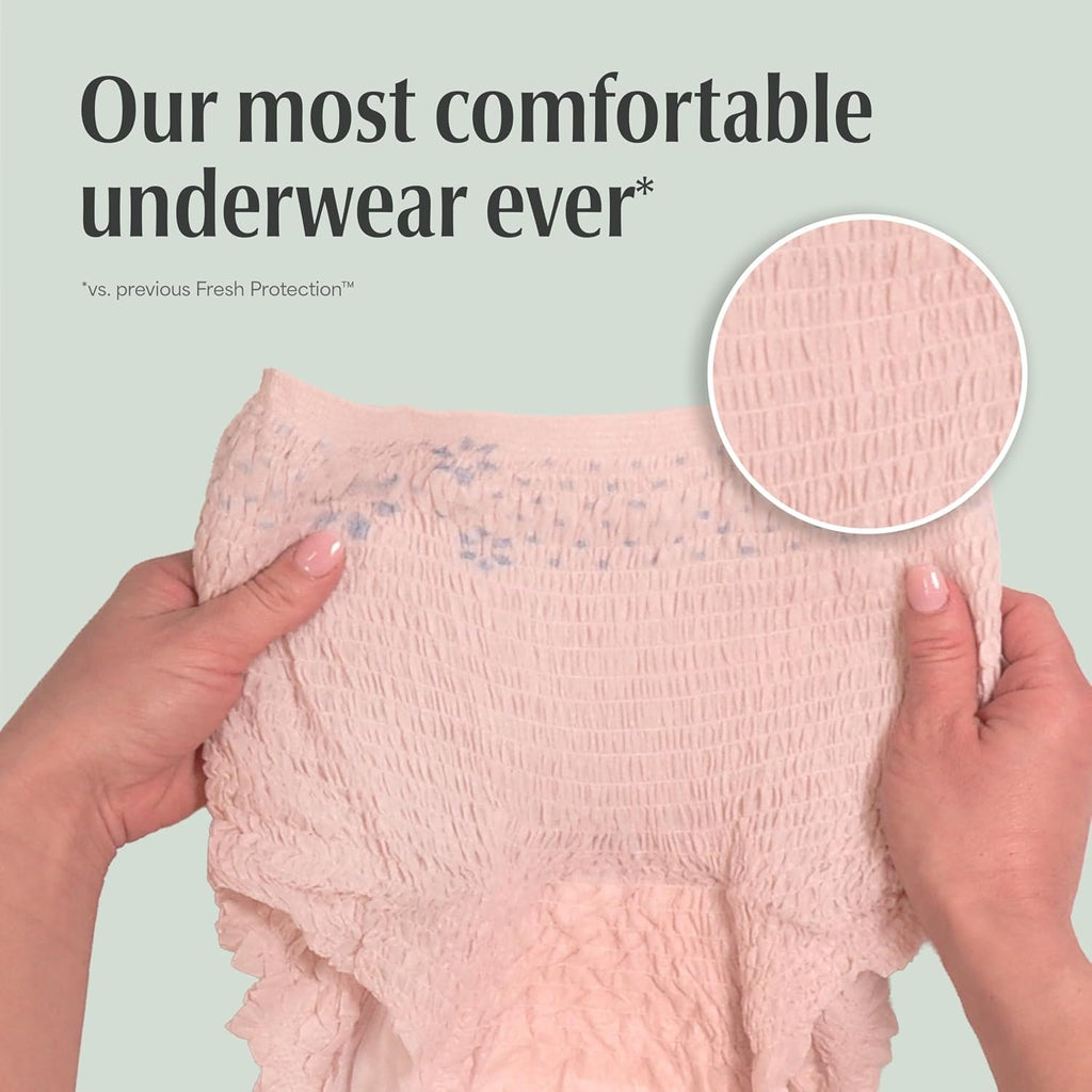 Depend Fresh Protection Adult Diapers for Women, Medium, 76 Count