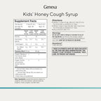 Genexa Kids Honey Cough Syrup Made Clean, Organic Honey Flavor, 4 fl oz | Dye Free, 0% Artificial Additives, Gluten Free, Non-GMO, Soothing Children & Toddler Cough Remedy for Kids Ages 1+