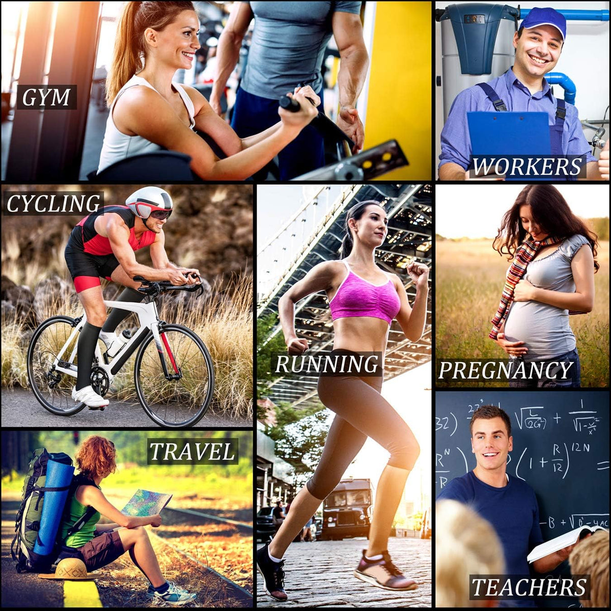 CHARMKING Compression Socks for Women & Men Circulation 15-20 mmHg is Best for Athletic Running Cycling Nurse Daily Wear