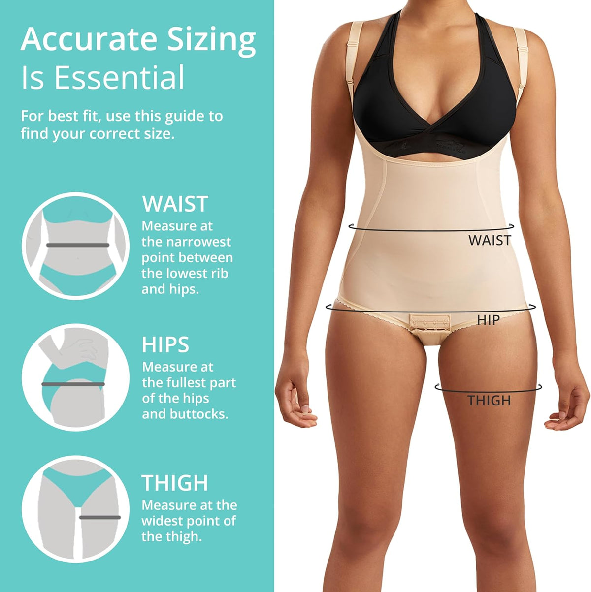 MARENA SFBHA Recovery Panty-Length Post-surgical Compression Girdle, High-Back - Adjustable Bikini Length