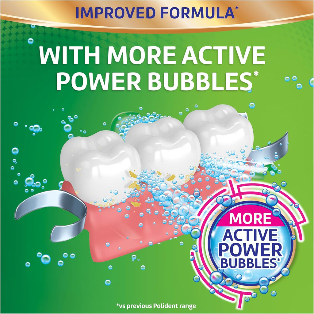 Polident Antibacterial Dental Appliance Cleanser Tablets, 90 Count (2 Pack)