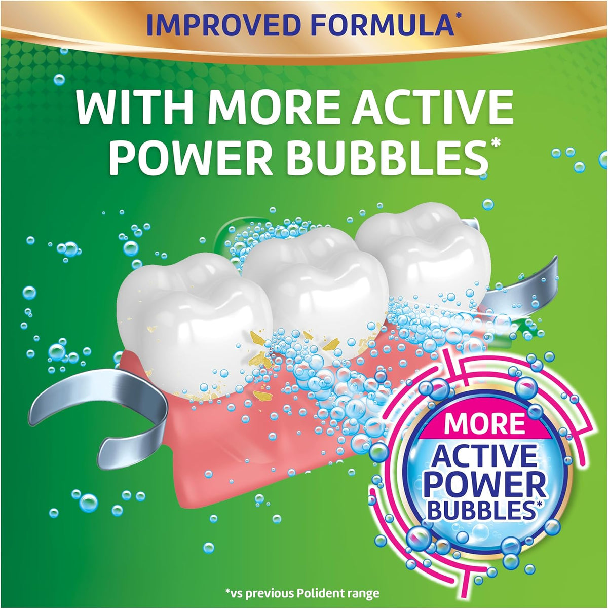 Polident Antibacterial Dental Appliance Cleanser Tablets, 90 Count (2 Pack)