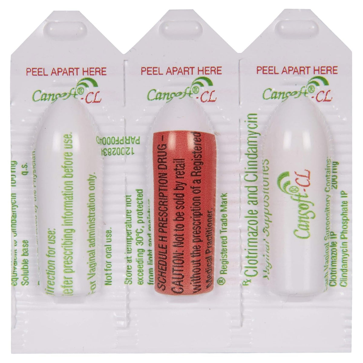 Cansoft CL - Strip of 3 Vaginal Suppositories