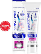Sensodyne Clinical White Stain Protector Toothpaste, 3.4 oz | Clinically Proven Whitening for Sensitive Teeth, Stain Protector, 2 Shades Whiter Teeth