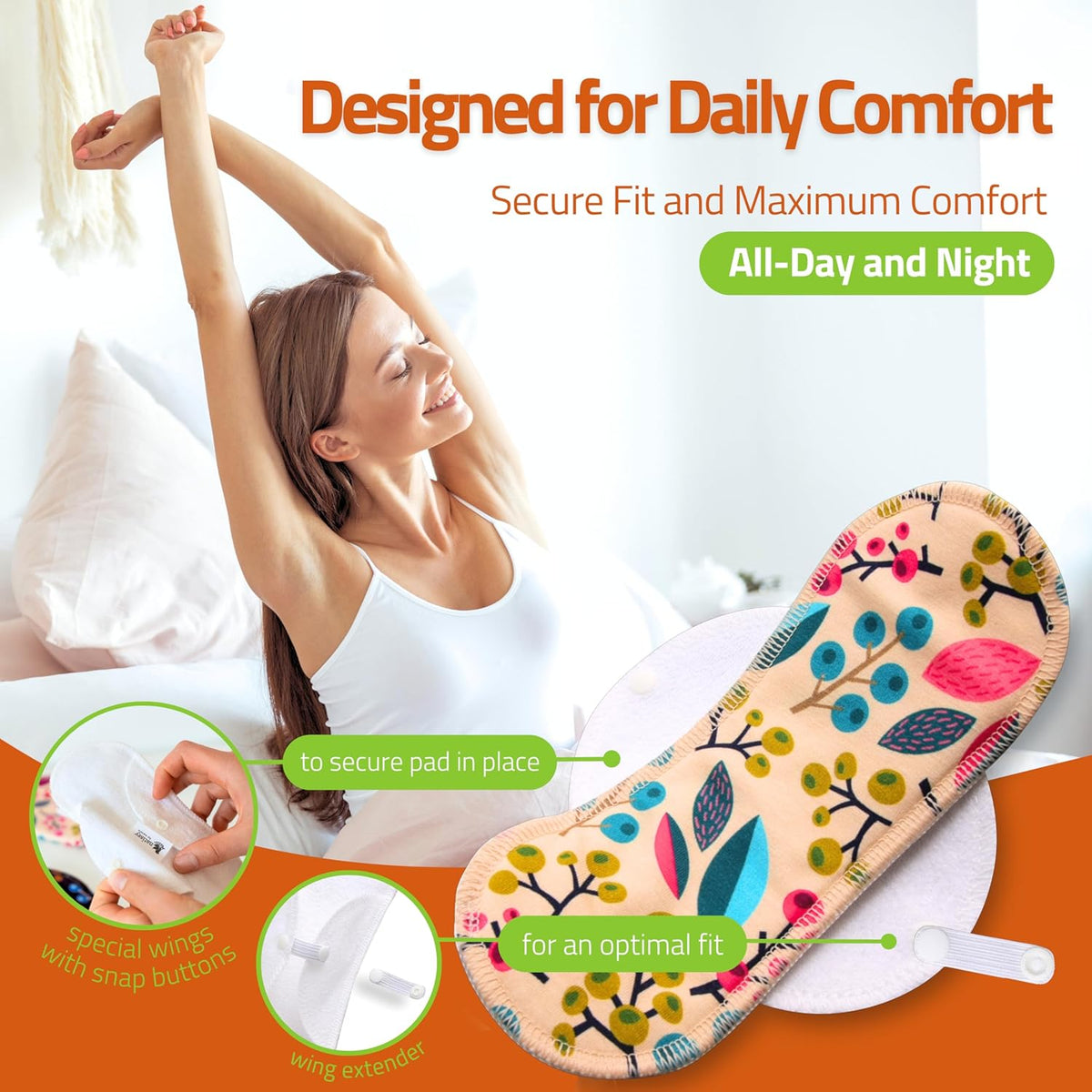 Waschbare Panty Liners Reusable Organic