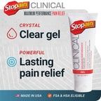 Stopain Clinical 10% Menthol Pain Relief Gel (4 oz Tube), Professional Strength Topical Analgesic for Back, Knee, Joint and Arthritis Pain Relief, Made in USA