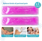 Vecozey 2 Perineal Cold Packs for Maternity Postpartum Care, Reusable Hot & Cold Ice Wraps with Washable Cotton Sleeves for Post Partum & Hemorrhoid Pain Relief, Cooling Pads for Women After Birth