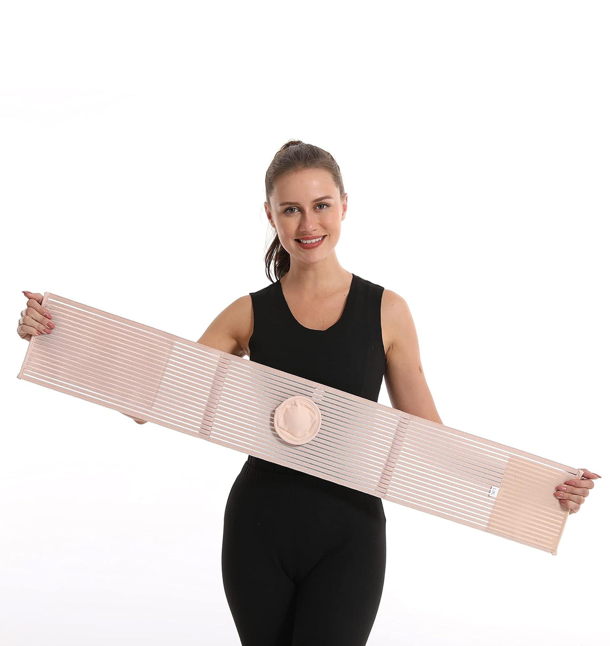 Umbilical Hernia Girdle for Women and Men - Umbilical Hernia Belt: Double Compression Pad - Adjustable Abdominal Belly Band - Belly Band - Women / Postpartum Slimming Belt (L/XL)