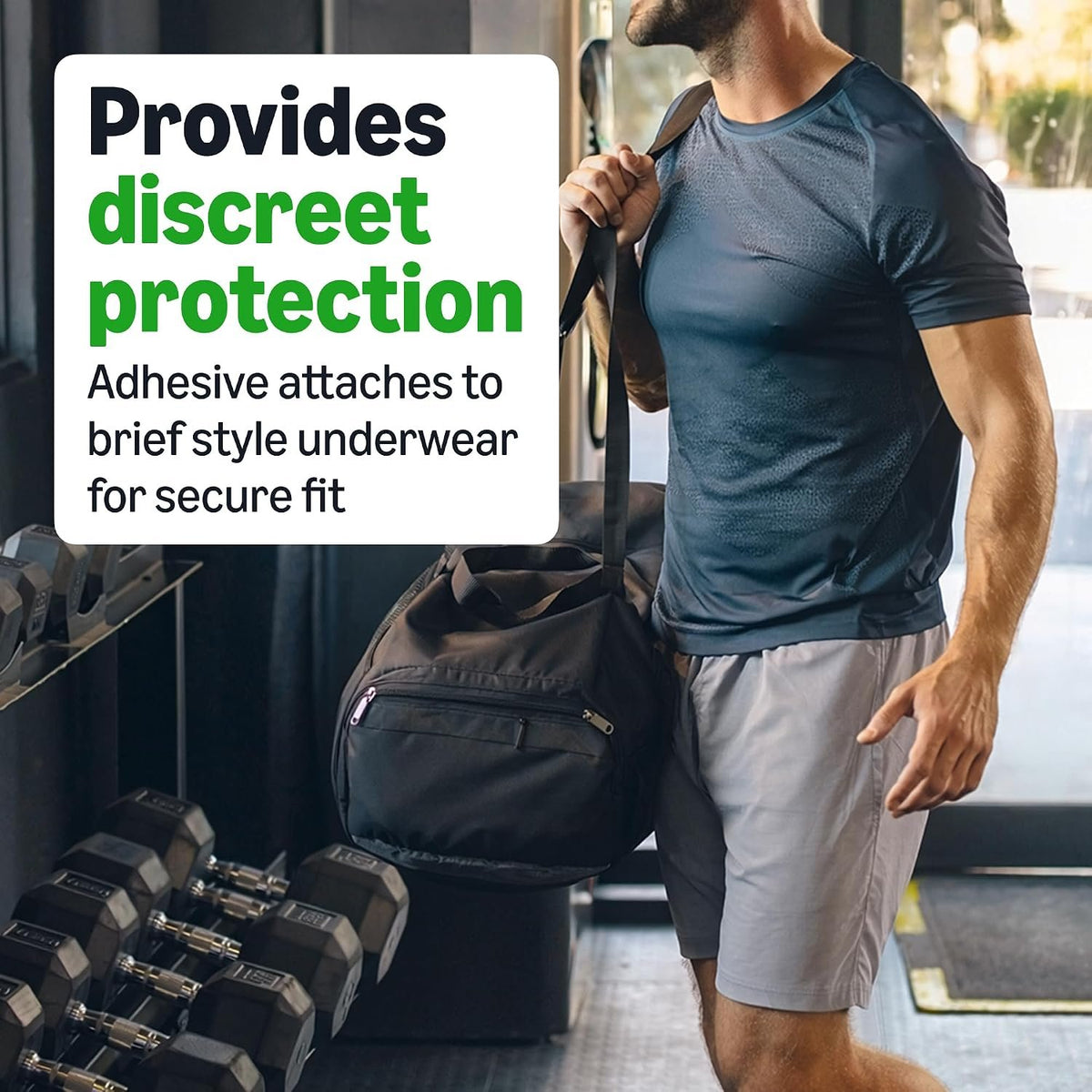Amazon Basics Men's Incontinence Guards, Maximum Absorbency, Moisture-Wicking with Odor Protection, One Size Fits Most, 104 Count (2 Packs of 52), Packaging May Vary