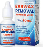 Earwax Removal Drops for Clogged Ears, Adults & Infants, 0.5 fl oz | Gentle formula softens and dissolves earwax in blocked ears; non-irritating for adults, kids and infants, 15 ml