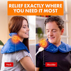 Veridian Healthcare Deluxe Heating Pad Wrap for Shoulder and Neck, Blue