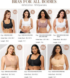 BRABIC Women Front Closure Post Surgery Compression Everyday Bras for Mastectomy Support with Adjustable Straps Wirefree