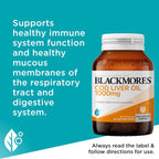 Blackmores Cod Liver Oil| Supports Healthy Immune System Function | 80 Capsules