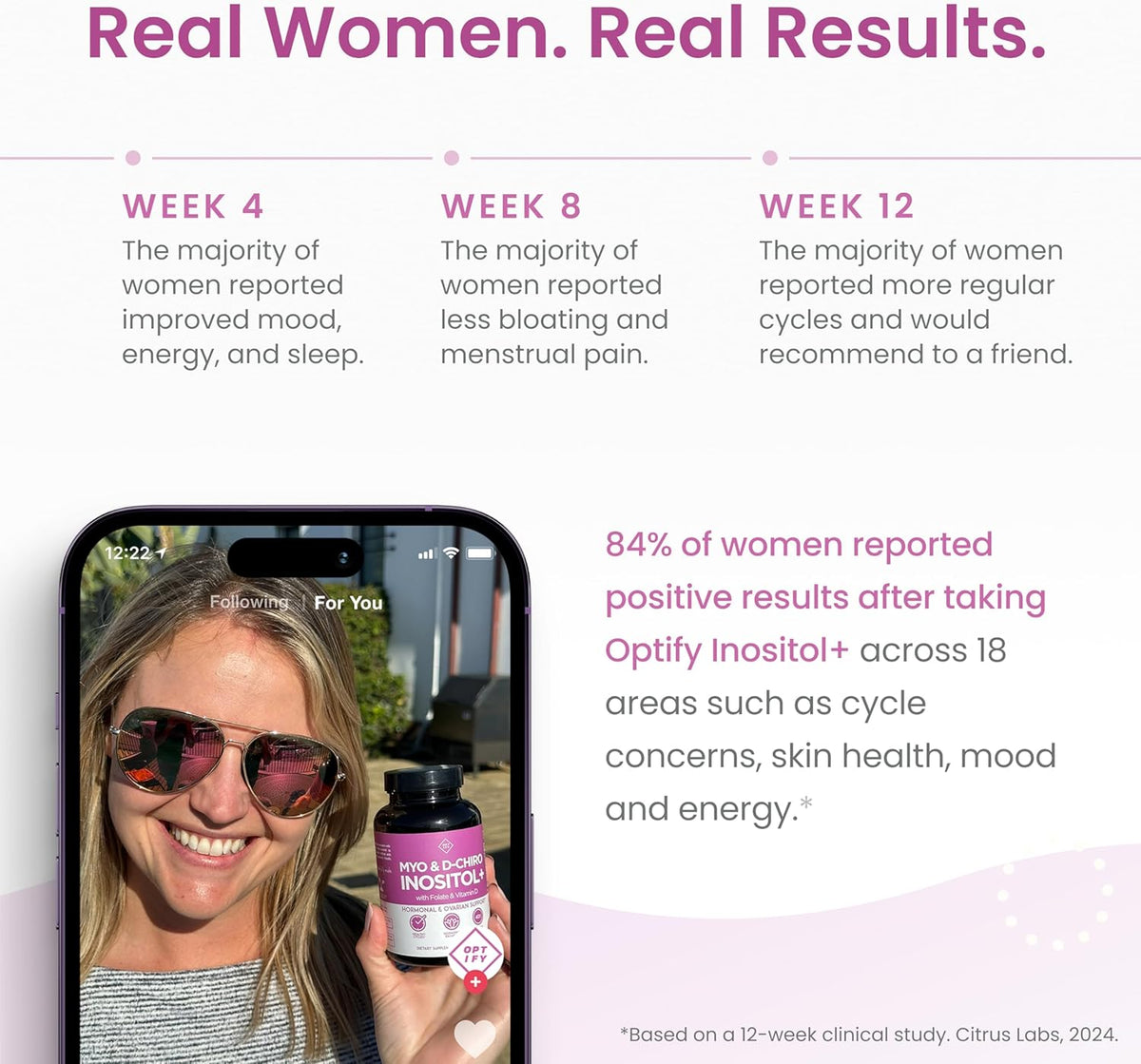 Premium Inositol Supplement - Myo-Inositol and D-Chiro Inositol Plus Folate and Vitamin D - Ideal 40:1 Ratio - Hormone Balance & Healthy Ovarian Support for Women - Vitamin B8-30 Day Supply