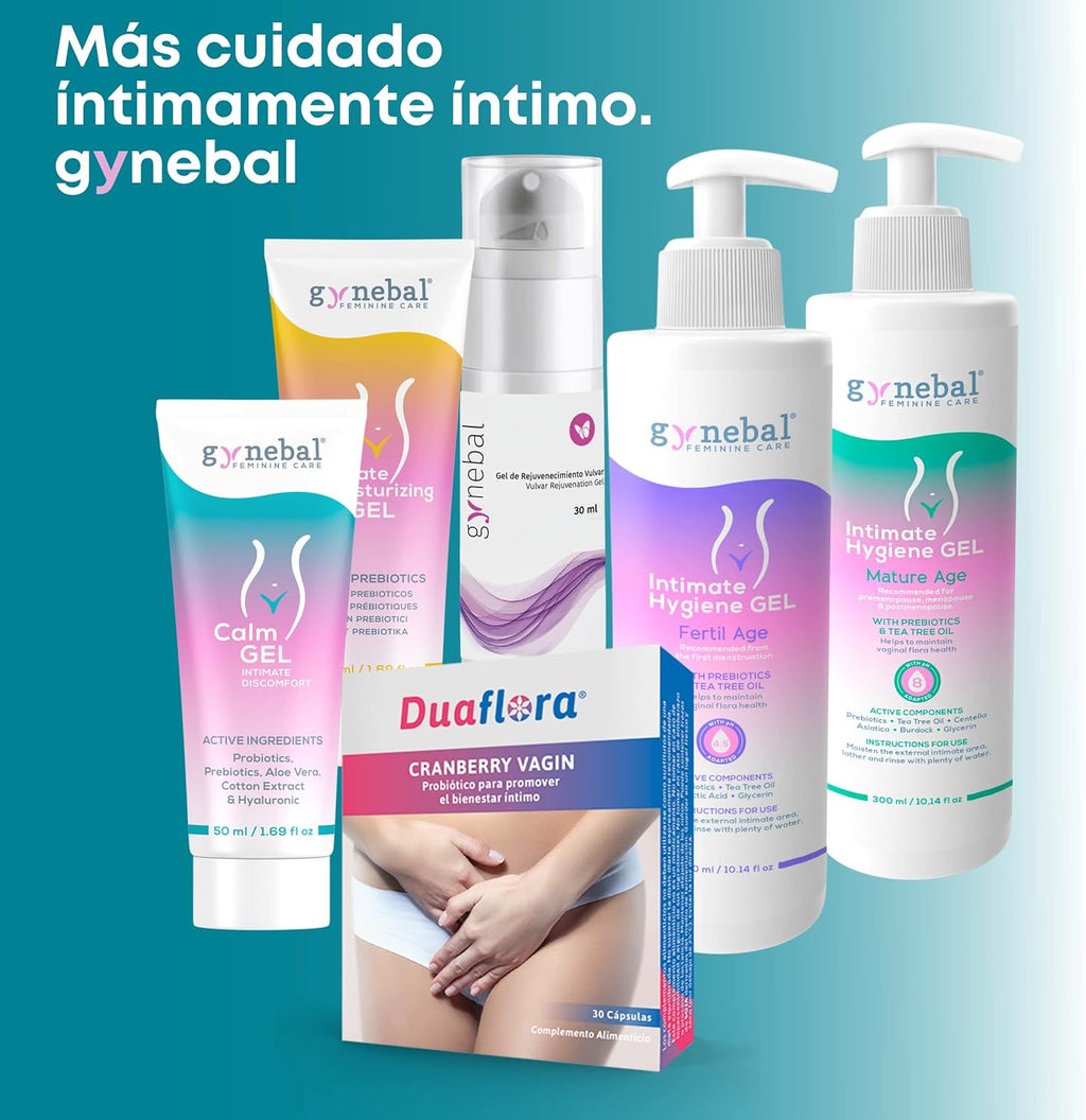 GYNEBAL - Intimate Soap for Women Fertile Age – pH 4.5 – Purifying with Tea Tree + Prebiotic + Lactic Acid – Daily Intimate Hygiene Gel – 150 ml