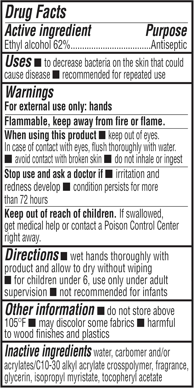 Amazon Basics Hand Sanitizer, Original Scent, Contains 62% Ethyl Alcohol, Moisturizing Formula, 67.60 fl oz, Pack of 1 (Previously Solimo)