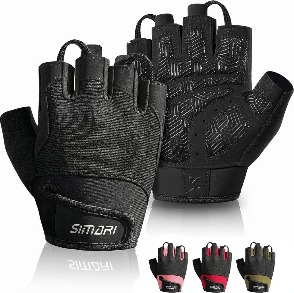 SIMARI Breathable Workout Gloves with Cushion Pad/Grip/Reduce Calluses, Weight Lifting Gloves for Gym Exercise, Cycling, Weightlifting Training, Fitness, Pilates, Kayaking, Gift for Men & Women