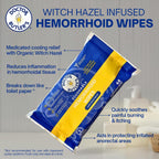 Doctor Butler's Flushable Hemorrhoid Wipes - Flushable Wipes or Moist Compress with Organic Witch Hazel to Soothe and Bring Relief From Discomfort Associated with Hemorrhoids (48 Count)