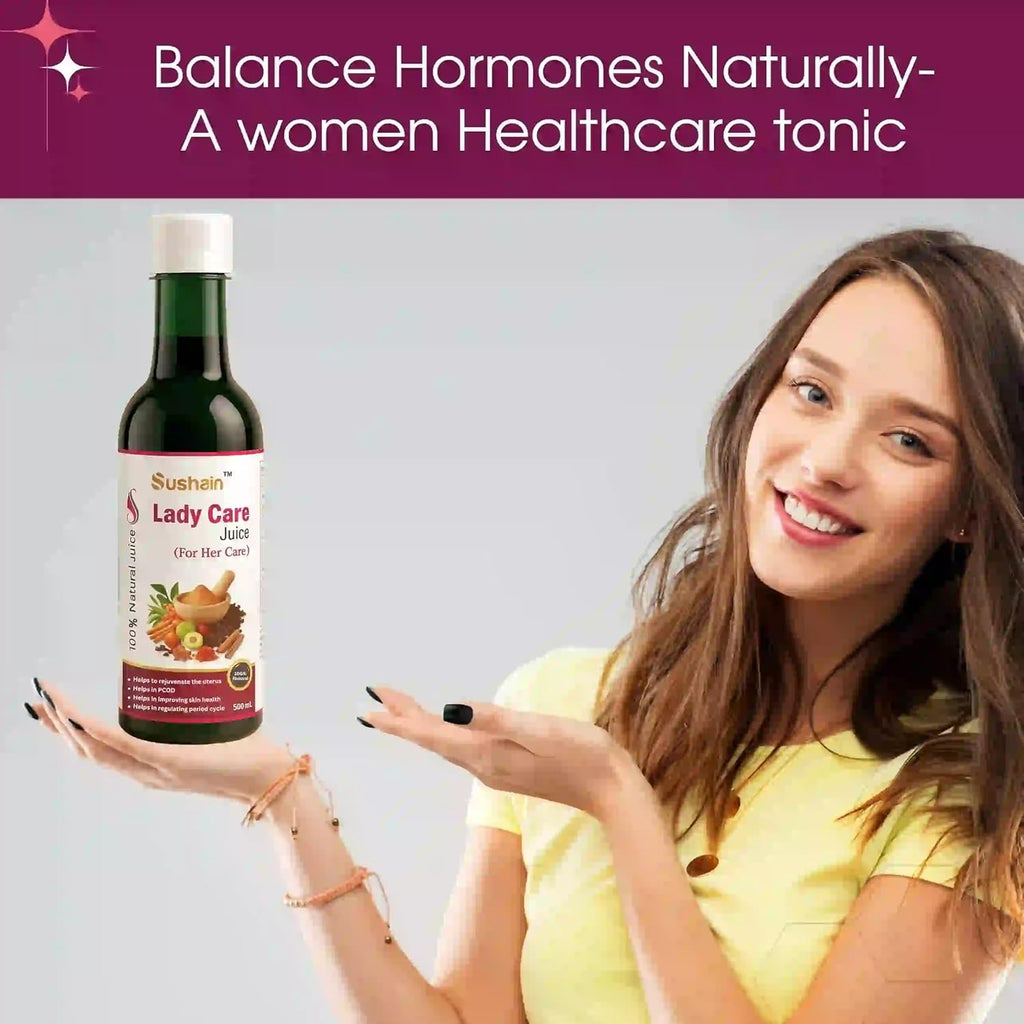 Sushain Lady Care Women Wellness Juice 1000ml | PCOS & PCOD Support Herbal She Care Juice | Hormonal Balance Supplement for Women | Period Pain Relief