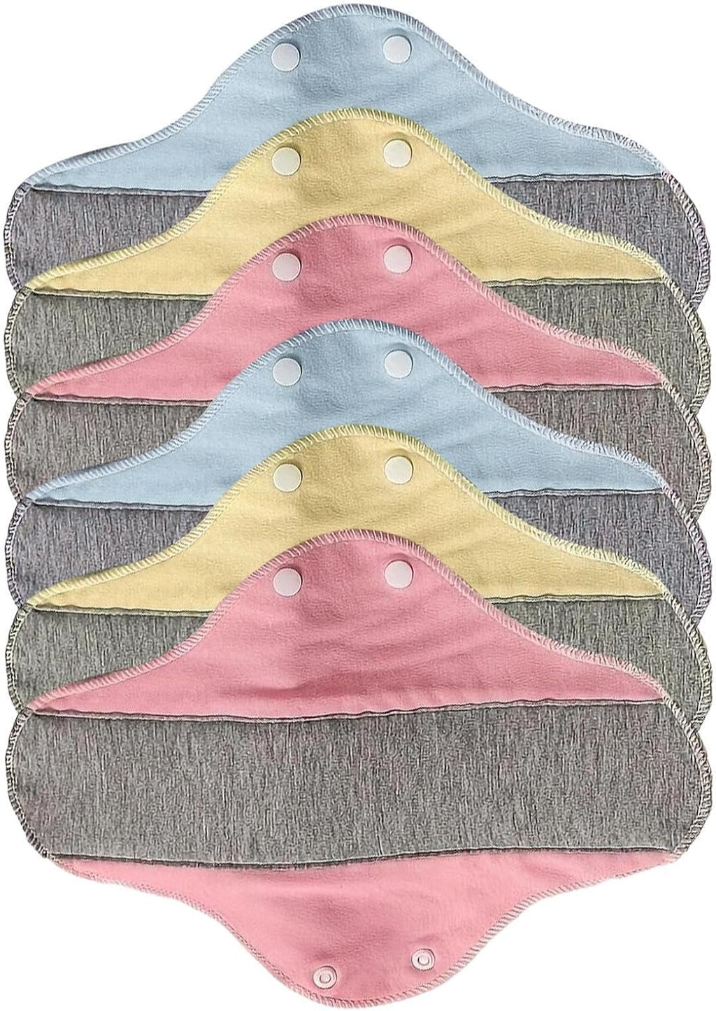 Soft & Secure Bamboo Cloth Pads - Pack of 6 Reusable Sanitary Pads | 230mm Organic Cotton, Leak-Proof for Medium/Heavy | Odour-Absorbing, Eco-Friendly Period & Postpartum Care