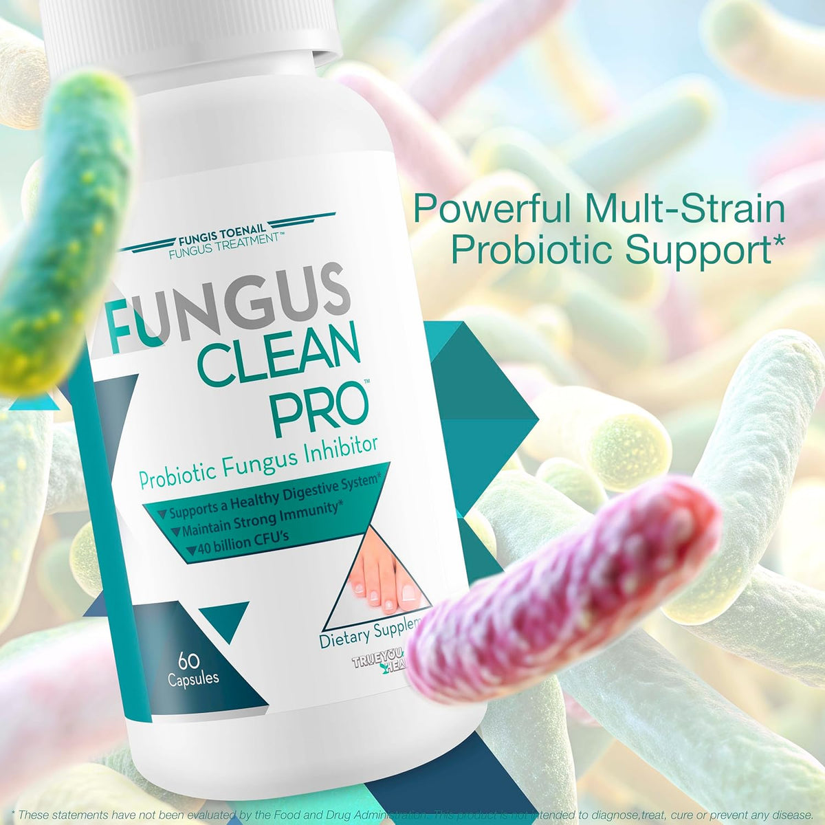 Fungus Clean Pro - Probiotic Fungus Inhibitor - Fight Off Fungus from The Inside Out with This Powerful Anti-fungal probiotic Blend - by Fungis Toenail Fungus Treatment - Protect Your Body from Fungi