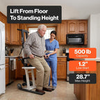 SuperHandy Electric Floor Lift, 500 Lbs Capacity, Portable Design | Portable patient lift helps raise users from floor to standing; built for rated specs and capacity; Home Care