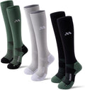 Compression Socks for Women and Men,Mild Support(3 Pairs) Unisex | Knee High,Graduated Compression,L/R Foot Labels,Breathable Fabric,Best for Flying/Nurses/Travel/Cycling/Pregnancy/Daily Wear