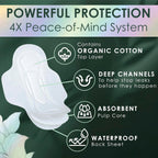 L. Ultra Thin Pads for Women, Organic Cotton Top Layer, Overnight Absorbency, Menstrual Pads with Wings, Made Without Synthetic Pesticides and Fragrances, 36 Count