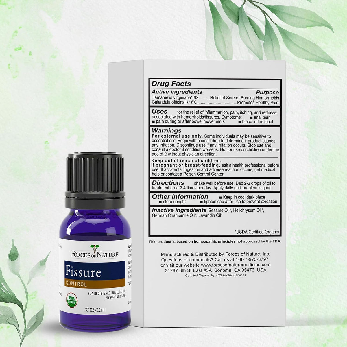 Forces of Nature Hemorrhoid Control Extra Strength (5ml) + Fissure Control (11ml) | Virtual Bundle
