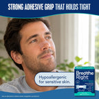 Breathe Right Nasal Strips, Extra Strength, Nasal Congestion, Clear, 44ct | Opens nose and increases nasal airflow, helps relieve nasal congestion for better breathing, drug-free, use anytime, anywhere