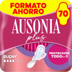Ausonia Ultra Plus Normal Pads with Wings, 70 Count, Protection and Light Aroma All In One