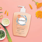 Femfresh Daily Intimate Wash 600ml - pH & Microbiome Balanced, With Aloe Vera & Calendula Extracts, 94% Natural Origin Ingredients, Hypoallergenic & Soap-Free, Gentle Feminine Wash for Freshness
