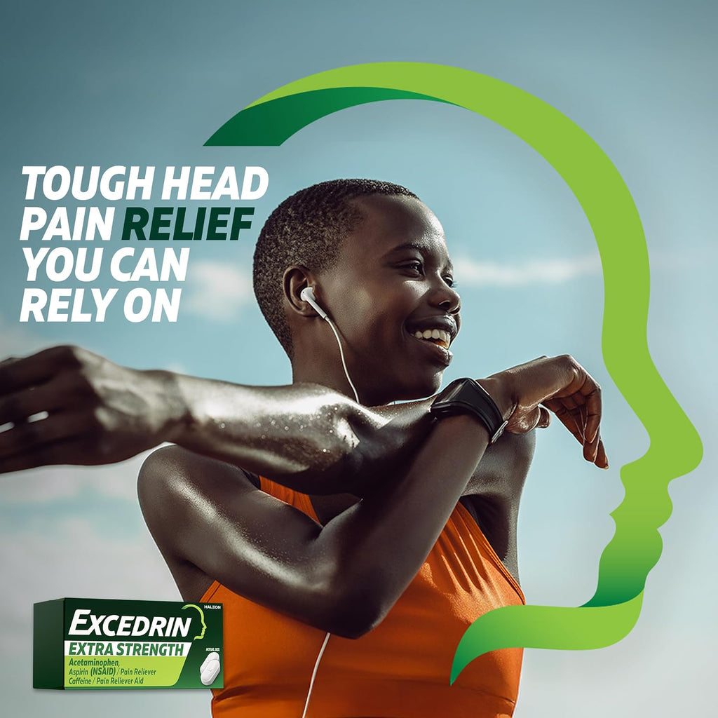 Excedrin Extra Strength Caplets for Headache Pain Relief, 200 Count | Triple Action Formula with Caffeine, Blocks Pain Signals, Elevates Your Pain Threshold, Enhances Pain Relieving Effect