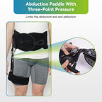 Komzer Professional Hip Abduction Brace, Adjustable ROM Stabilizer for Post-Op Recovery, Hip Replacement, Arthritis & Dislocation Support, Universal Fit for Men & Women