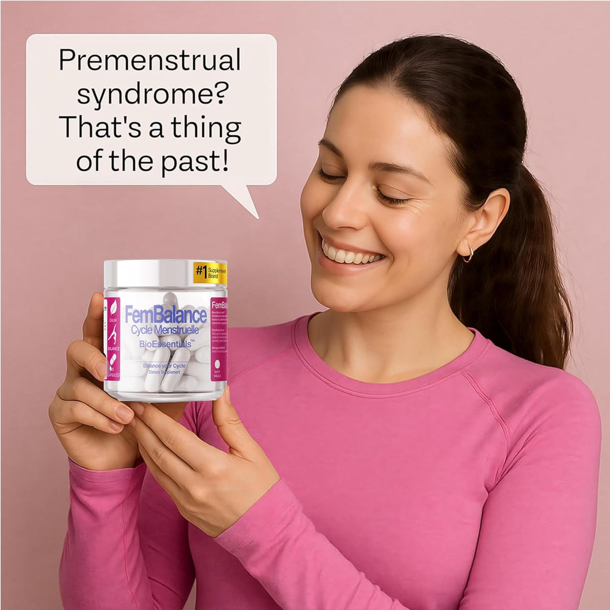 FemBalance — Women's Hormone Balance Supplement — Ashwagandha, Magnesium & Chamomile for PMS Relief, Mood & Energy — Hormonal Balance for Women — 90 Vegan Capsules