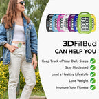 3DFitBud Simple Step Counter Walking 3D Pedometer by 3DActive with Clip, Lanyard Accurate Step Tracker Large Display, Easy to Use for Kids Men Women Adult Seniors Daily Step Tracking - A420S