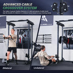 MAJOR FITNESS Drone3 Power Rack, 2500lbs Multi-Function Home Gym Squat Rack with Dual Pulley System, Pull-Up Bar & J-Hooks, Heavy-Duty Steel Frame for Maximum Stability & Strength Training