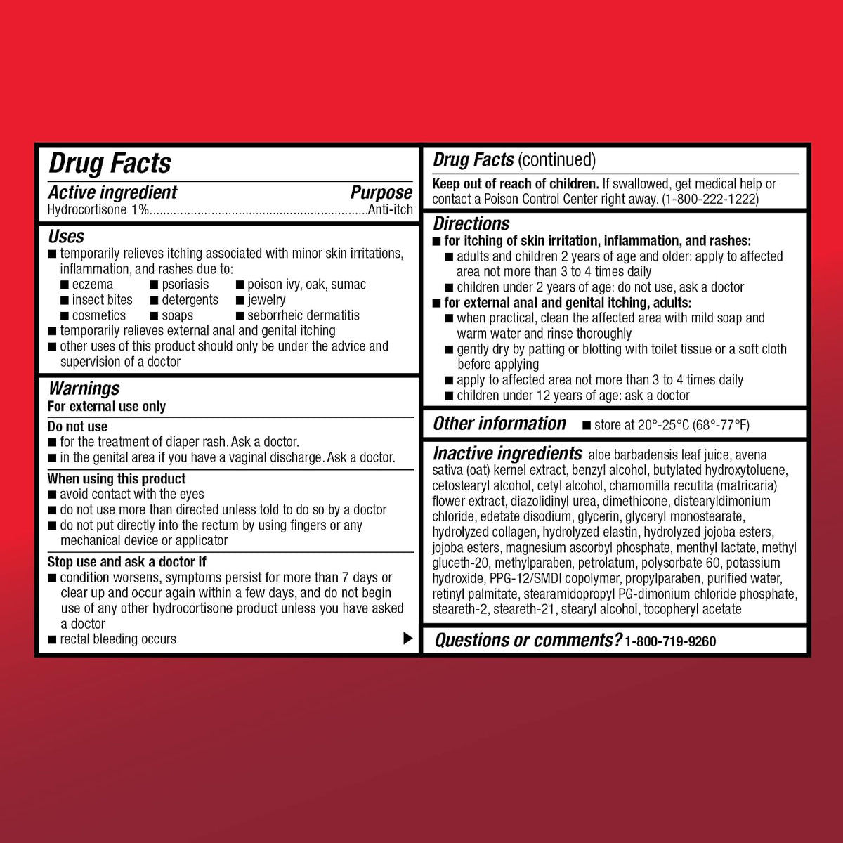 Amazon Basic Care Maximum Strength Anti-Itch Cream, Hydrocortisone 1 Percent Intensive Healing Formula, 1 ounce (Pack of 1)