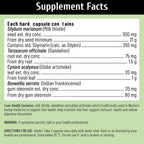 Liver Support, Milk Thistle 300mg (70:1 Extract from 21,000mg Seed), with Dandelion, 85% Silymarin, Artichoke & Frankincense, Once-Daily Capsule 200 Count