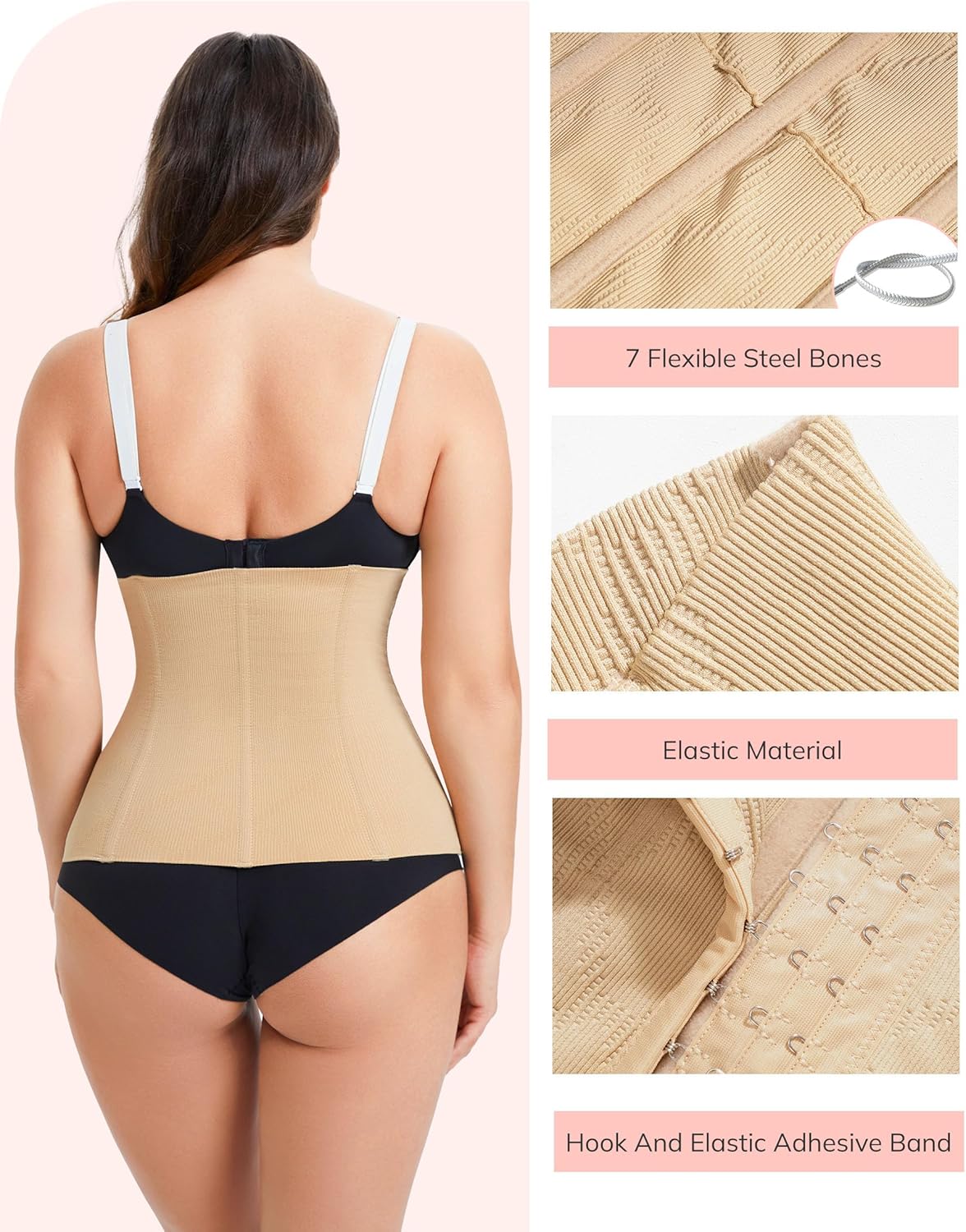 LODAY Waist Trainer Corset Shapewear Tummy Control Body Shaper Waist Cincher for Women Faja Postpartum Belly Band Wrap