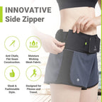 FlipBelt Lightweight Running Air Belt, Fitness and Running Fanny Pack for Women and Men, Non Chafing Waist Band Pack for Phone, Keys, Money, Moisture Wicking Storage Belt, USA Company
