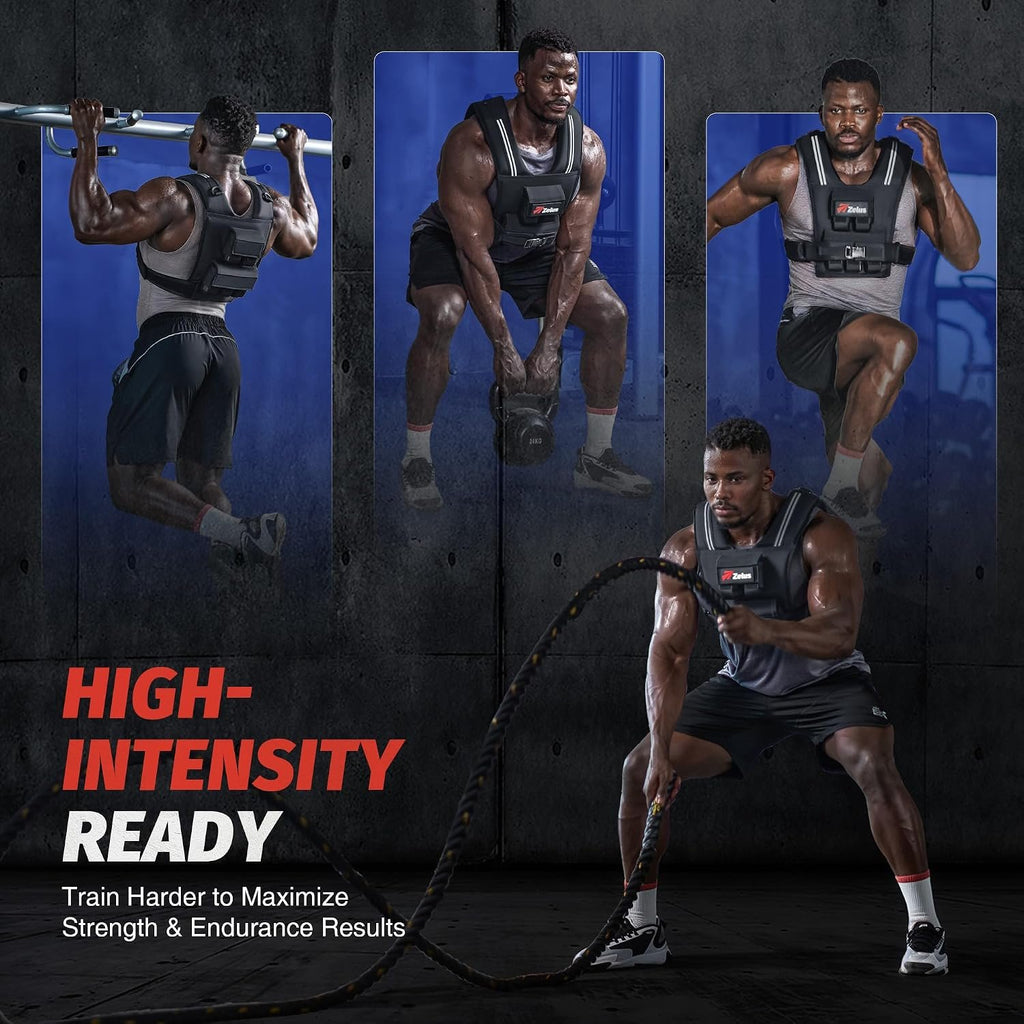 ZELUS Weighted Vest Men, 23lbs/36lbs/45lbs Adjustable Weight Vest