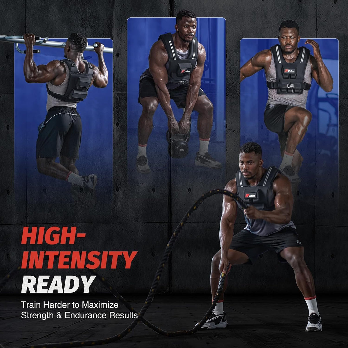ZELUS Weighted Vest Men, 23lbs/36lbs/45lbs Adjustable Weight Vest