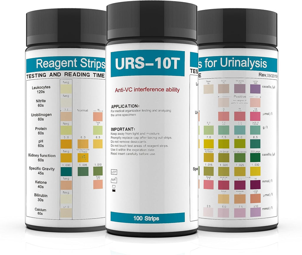 Urinalysis Test Strips, Urine Test Strips, 10 Parameter Urine Strips, Accurate Results, Urinalysis Home Testing Stick Kit to Help Monitor Your Health, Urine Strips DipstickTests - 100 Strips