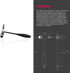 MDF Instruments, Tromner Neurological Reflex Hammer with Built-in Brush for Cutaneous and Superficial Responses - Light - HDP Handle - Durable, Professional-Grade - Black (MDF555P-11)