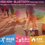 Kids Led Digital Pedometer Watch, Steps Counter, Waterproof Wristwatch, Vibrating Alarm Clock, Stopwatch, Great Gift for Kids Children Teens Girls Boys (Pink)
