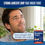 Breathe Right Nasal Strips, Extra Strength, Nasal Congestion, Tan, 26ct | Opens nose and increases nasal airflow, helps relieve nasal congestion for better breathing, drug-free, use anytime, anywhere