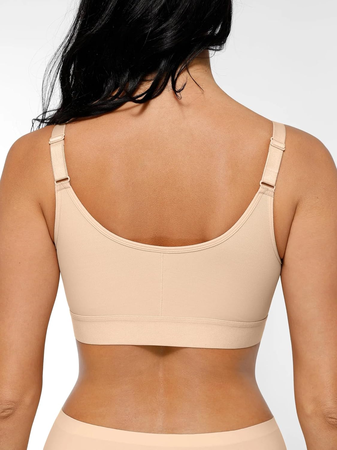 Bra for Women Front Closure Bras Full Coverage with Adjustable Straps | Wire-Free Feeding Bra for Feeding Mothers, Post Surgery Bras for Recovery & Support (S, Dark Skin)