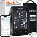 iHealth Accu Bluetooth Upper Arm Blood Pressure Monitor with Large Cuff | Smart BP monitor for home use, 8.7"-16.5"Adjustable BP Cuff for Large Arm, 2-user memory,compatible with iOS & Android, Black